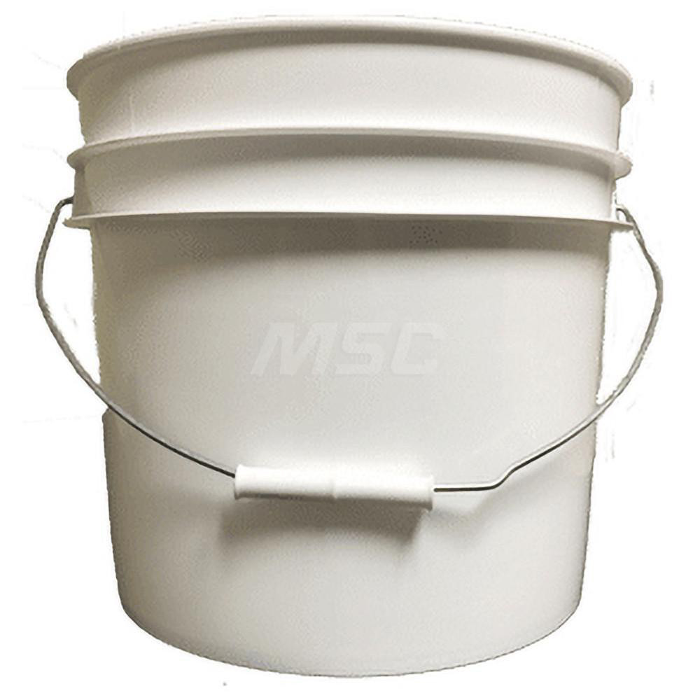 Value Collection Buckets & Pails; Capacity: 3.5 gal (US); Body Material: High-Density Polyethylene; Style: Pail; Shape: Round; Color: White; Handle: Yes; Handle Material: Plastic; Height (mm): 11.11 in; Container Size Compatibility (Gal.): 3.5 gal (US); Height (Decimal Inch): 11.11 in; Style: Pail; Color: White - 35-WHT