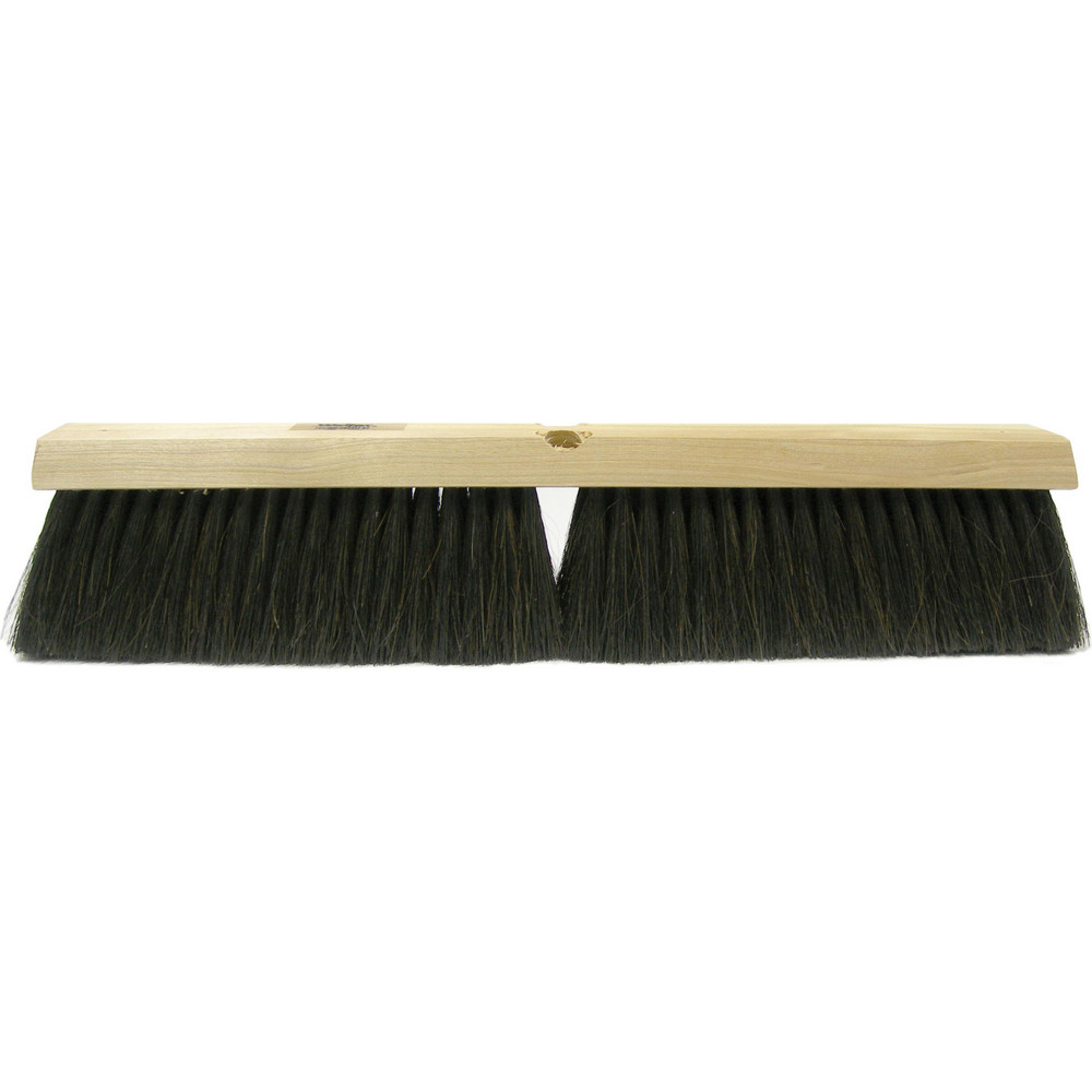 Weiler Push Broom: 24" Wide, Fine Sweep, Horsehair & Polypropylene Bristles - 42014