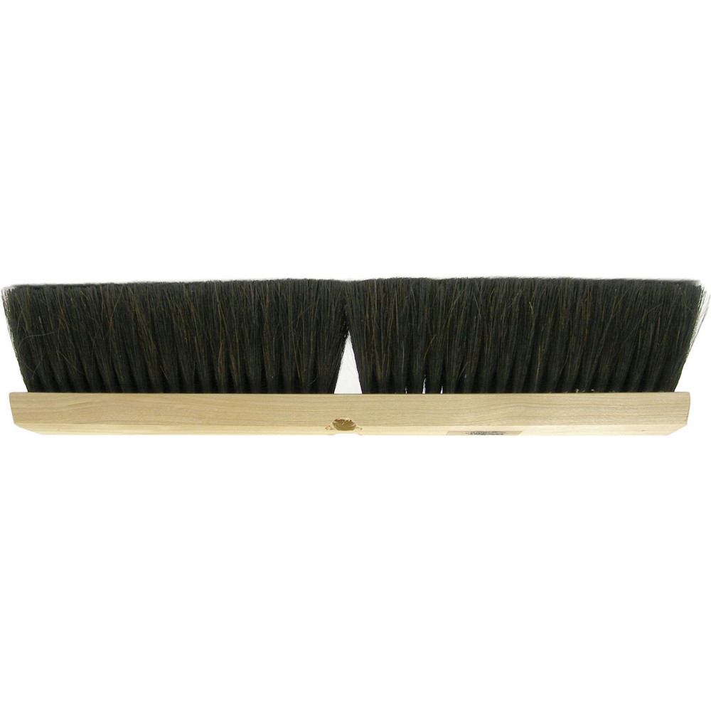 Weiler Push Broom: 24" Wide, Fine Sweep, Horsehair & Polypropylene Bristles - 42014