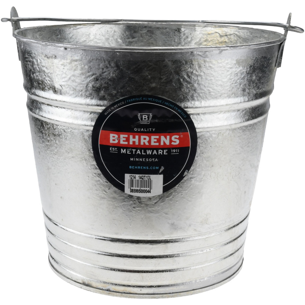 Vestil Buckets & Pails; Capacity: 2 gal (US); Body Material: High-Density Polyethylene; Style: Single Pail; Shape: Round; Color: White; Handle: Yes; Lid: No Lid; For Use With: Storage; Shipping; Handle Material: Steel; Height (mm): 9.25 in; Container Size Compatibility (Gal.): 2 gal (US) - PAIL-2-PWS