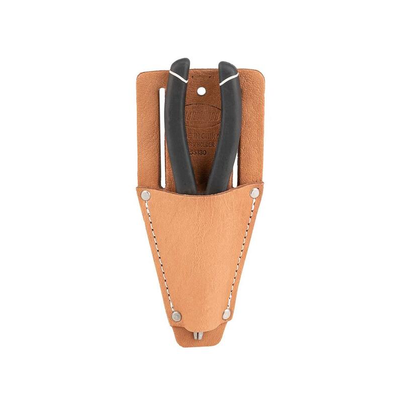 BUCKET BOSS Classic Series Saddle Leather Open End Pliers and Tool Holder for Work Tool Belts - 55130