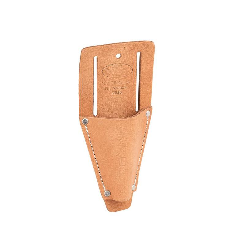 BUCKET BOSS Classic Series Saddle Leather Open End Pliers and Tool Holder for Work Tool Belts - 55130