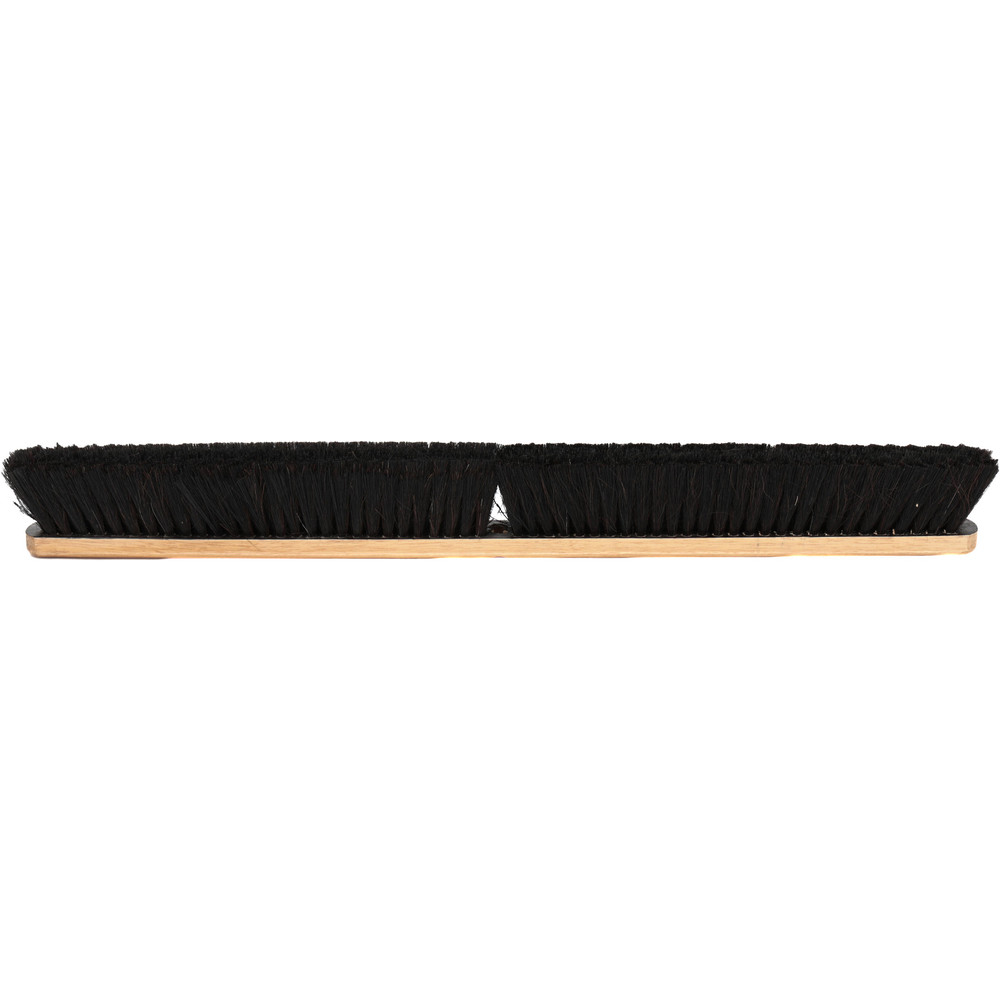 PRO-SOURCE Push Broom: 36" Wide, Dyed Coco Center with Horsehair & PVC Mix Border - GP36-TAM-W