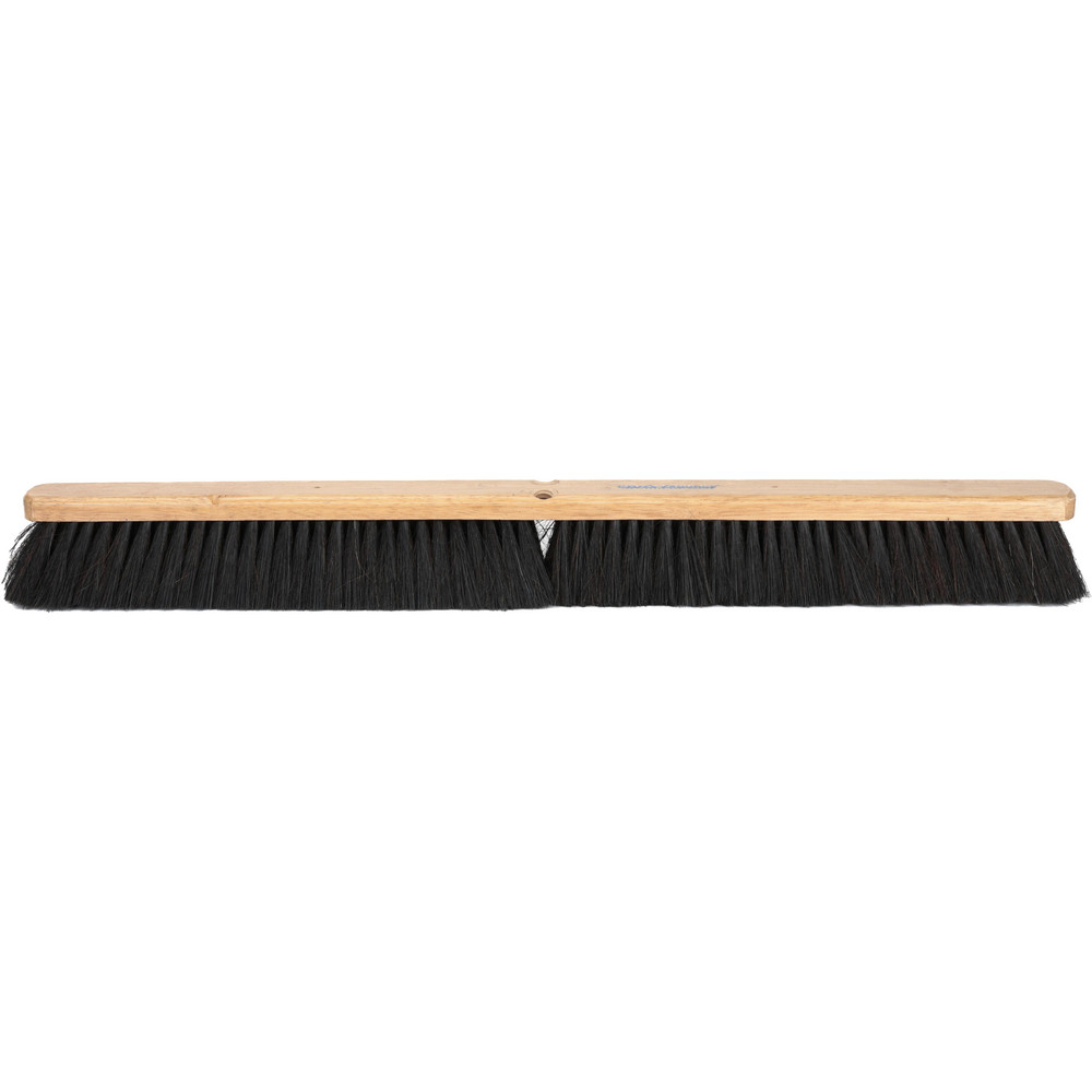 PRO-SOURCE Push Broom: 36" Wide, Dyed Coco Center with Horsehair & PVC Mix Border - GP36-TAM-W