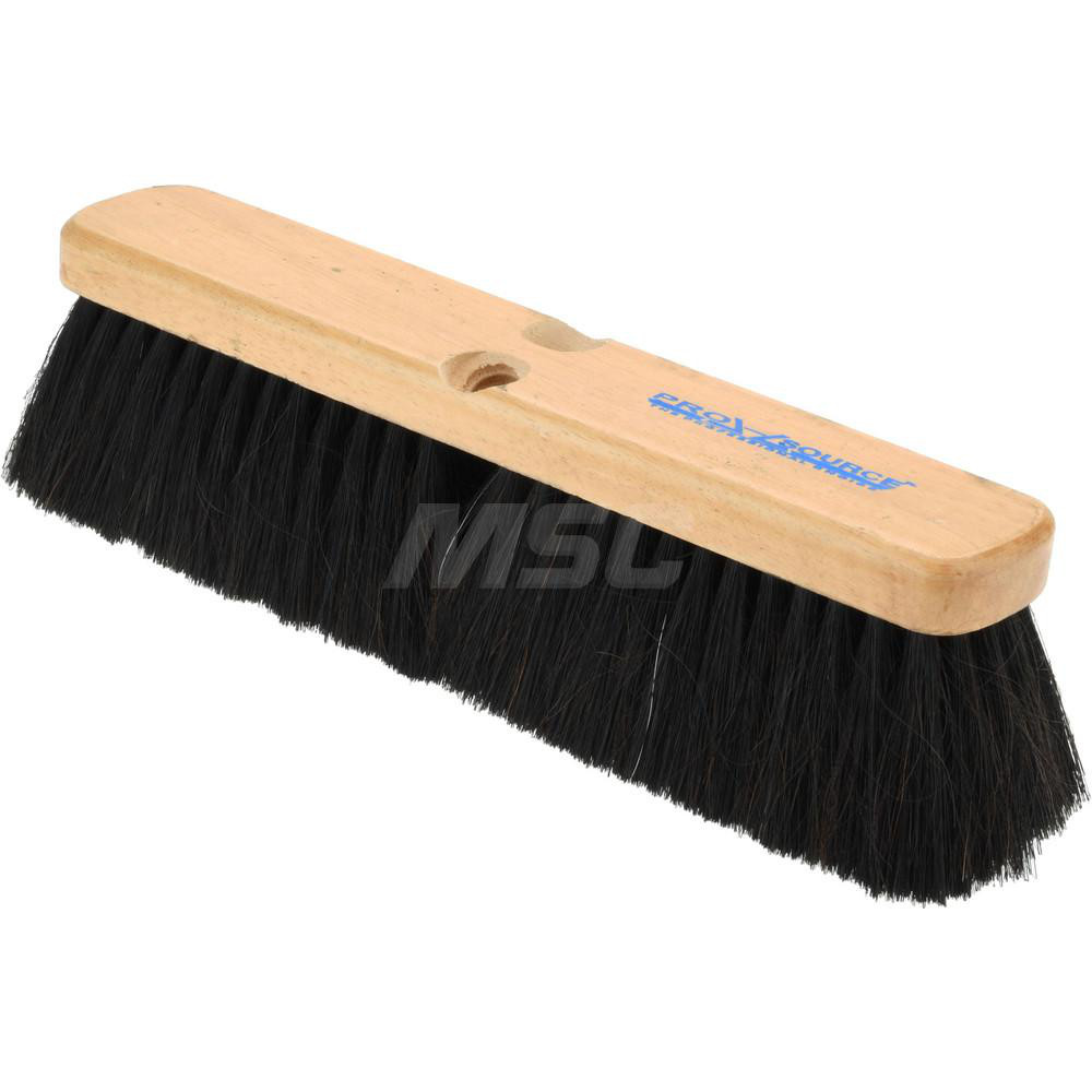 PRO-SOURCE Push Broom: 36" Wide, Dyed Coco Center with Horsehair & PVC Mix Border - GP36-TAM-W