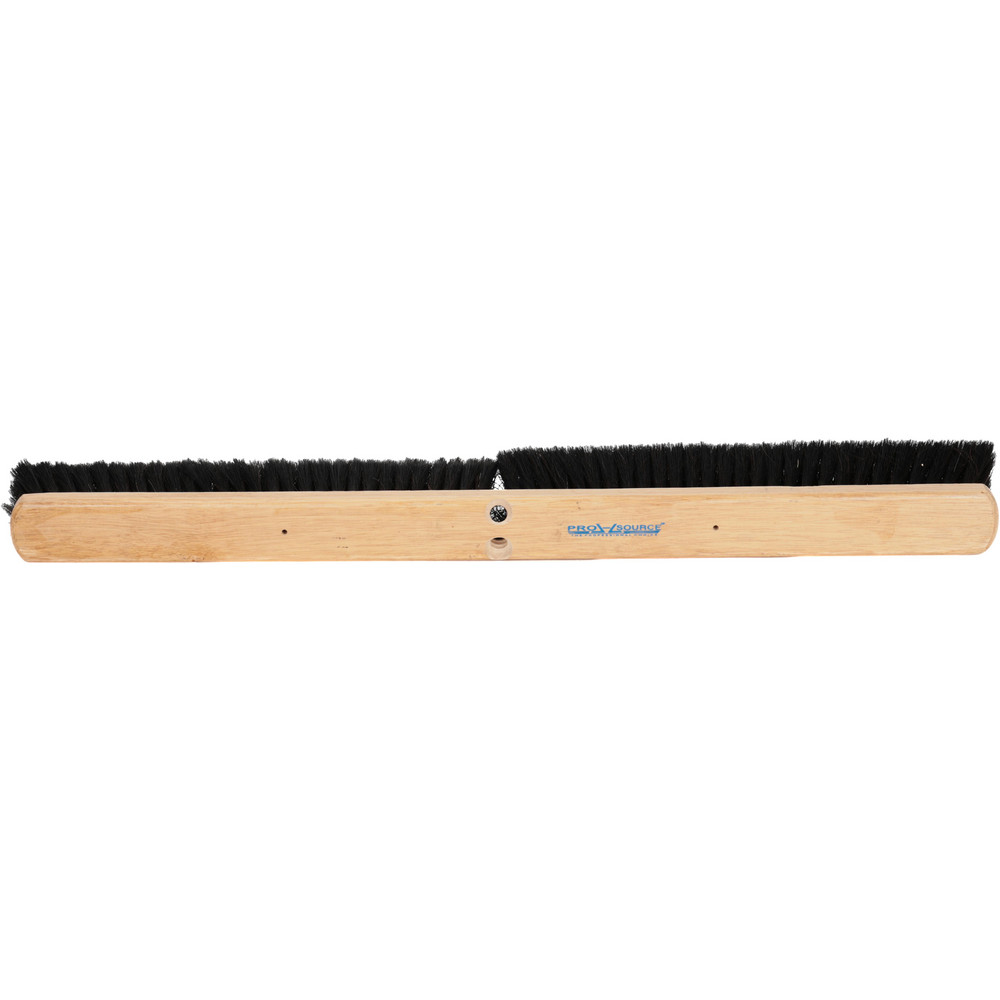 PRO-SOURCE Push Broom: 36" Wide, Dyed Coco Center with Horsehair & PVC Mix Border - GP36-TAM-W