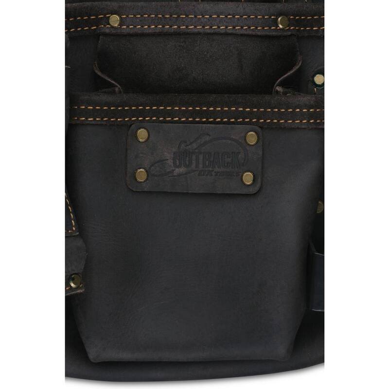 OX TOOLS Pro Oil Tanned 14-Pocket Top Grain Pouch with Air Gun Holder - OX-P263514