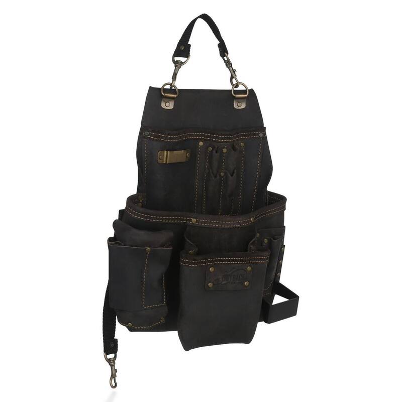OX TOOLS Pro Oil Tanned 14-Pocket Top Grain Pouch with Air Gun Holder - OX-P263514