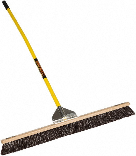 PRO-SOURCE Push Broom: 30" Wide, Tampico Bristle - GP30-TAM