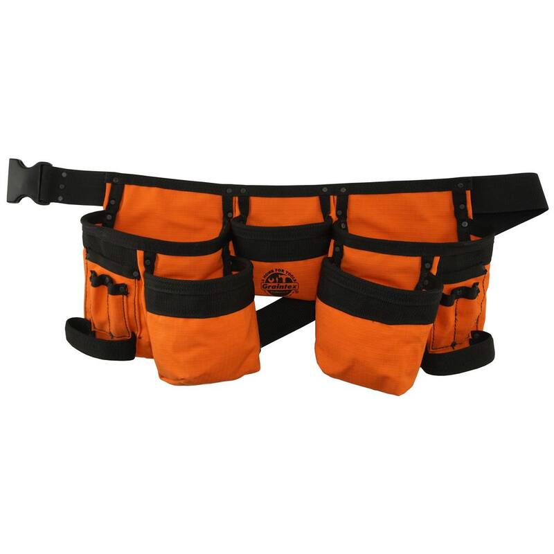 Graintex Orange Canvas 11-Pocket Finisher Tool Apron - CD2150