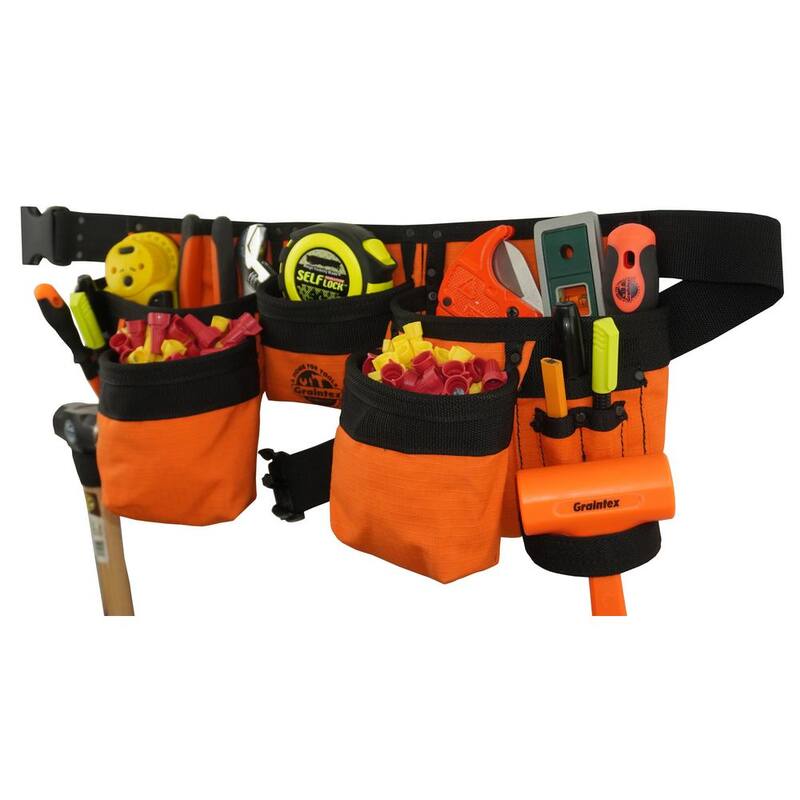Graintex Orange Canvas 11-Pocket Finisher Tool Apron - CD2150