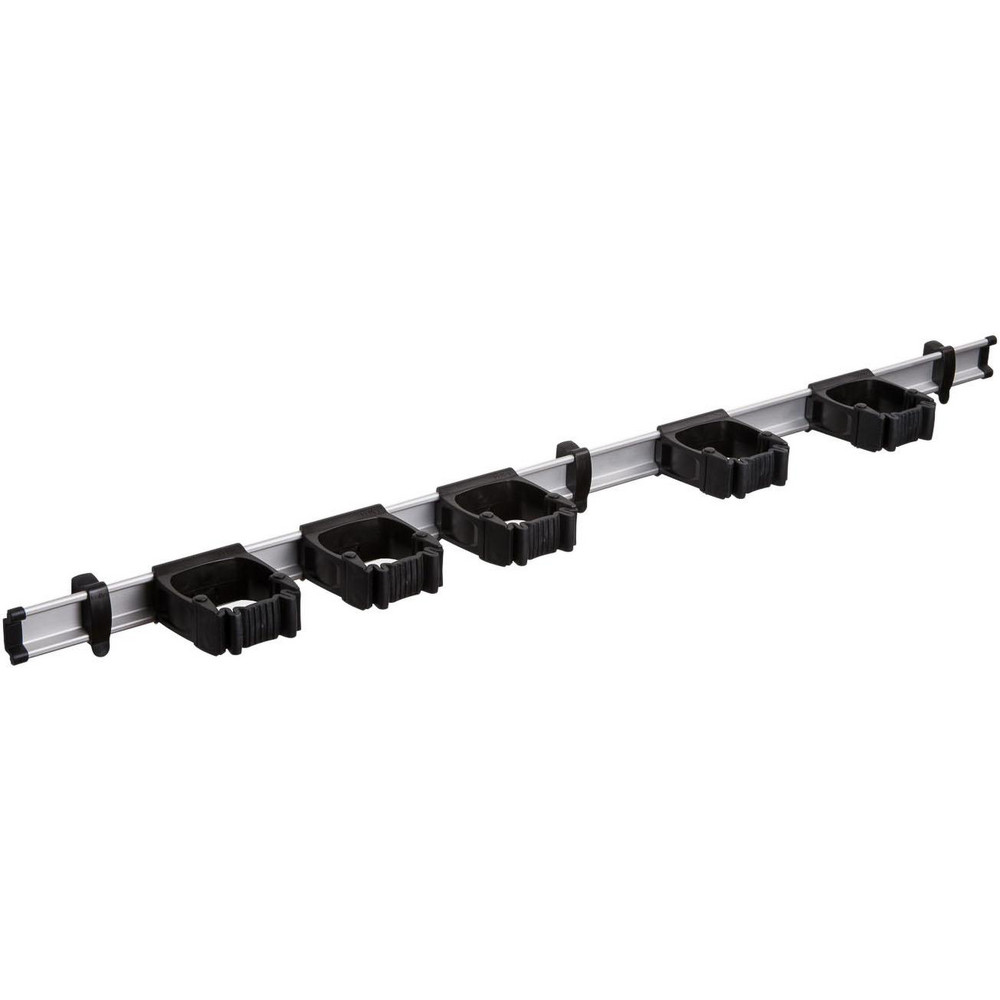 Toolflex One 21.5" Mop & Broom  Organizer with 3 One-Size-Fits-All Holders, Purple - 5-3-1