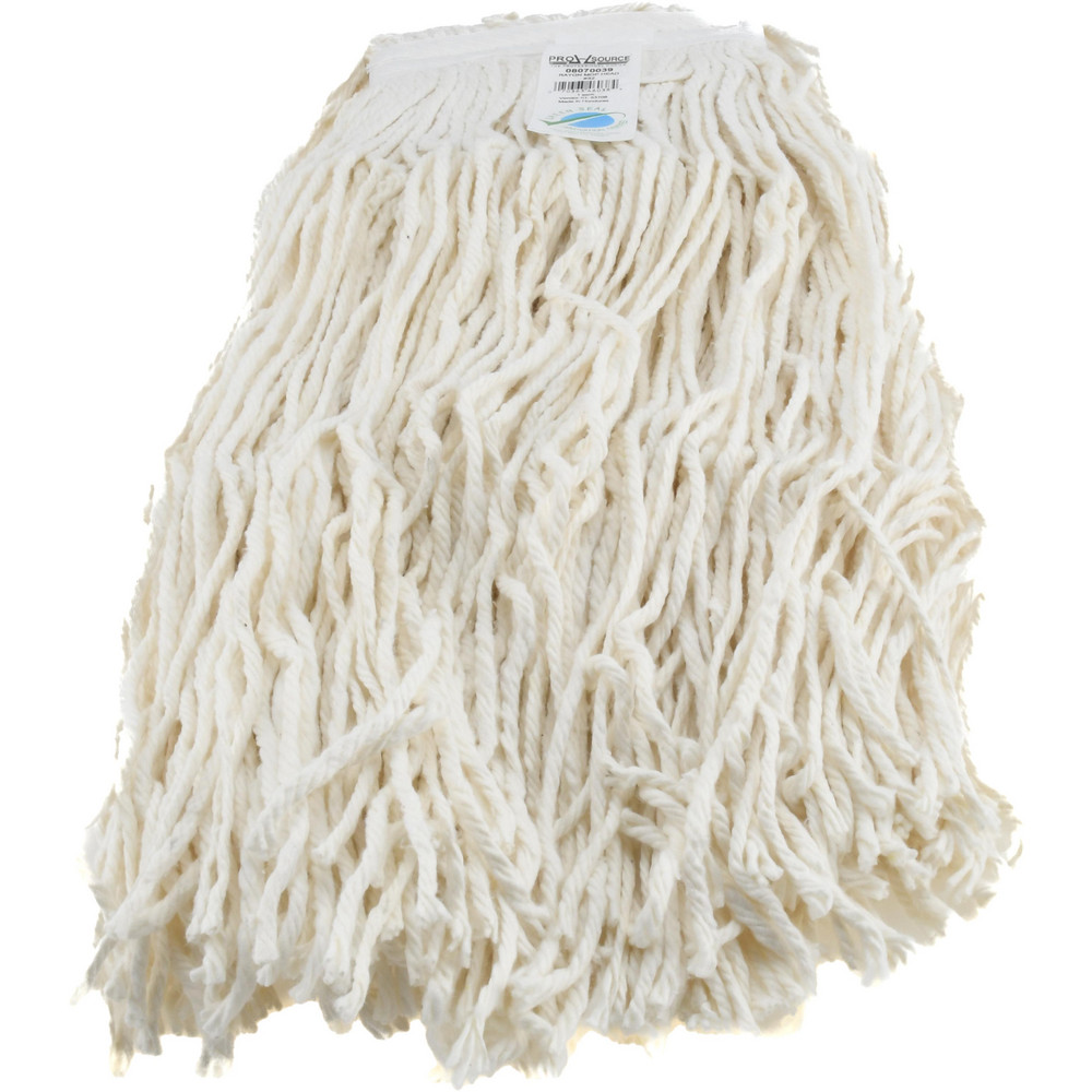 PRO-SOURCE Wet Mop Cut: Clamp Jaw, Large, Green Mop, Blended Fiber - 08625469