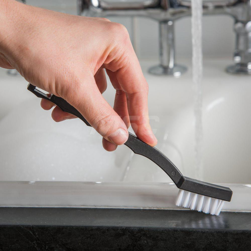 Carlisle Flo-Pac® Utility Toothbrush Style Maintenance Brush, with Nylon Bristles, 7" Long, Black - 4067400