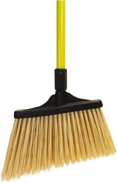 Vikan Split Bristle Broom, Angle Head, 11.4", Yellow - 29166