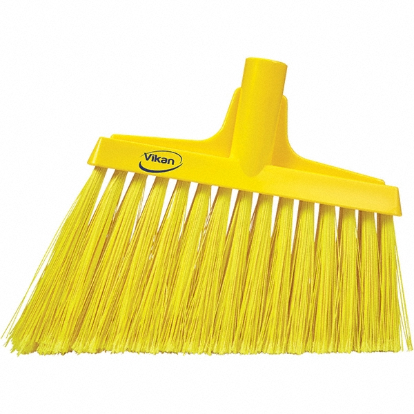 Vikan Split Bristle Broom, Angle Head, 11.4", Yellow - 29166