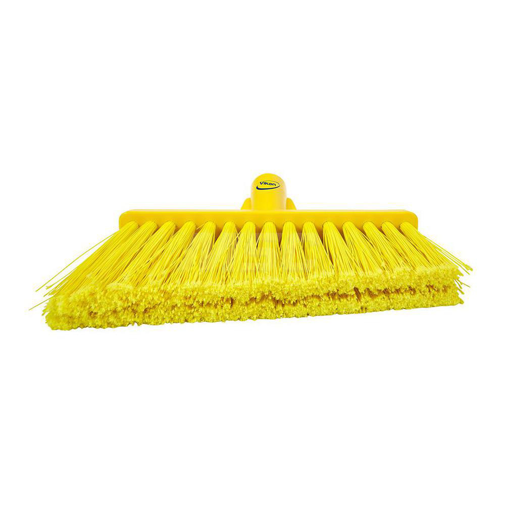 Vikan Split Bristle Broom, Angle Head, 11.4", Yellow - 29166