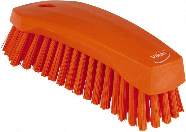 Vikan Narrow Hand Brush with short handle, 11.8", Extra stiff, Red - 41954