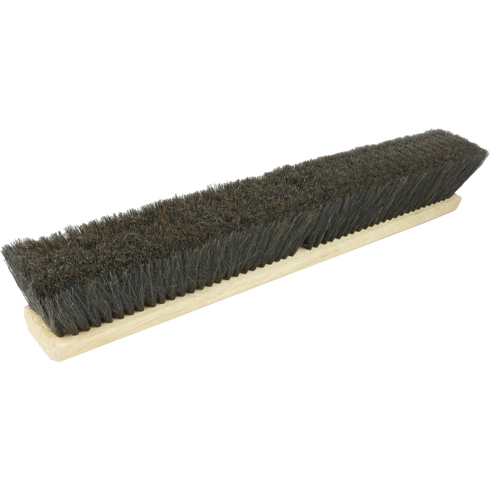 Weiler Push Broom: 18" Wide, Fine Sweep, Horsehair Bristles - 42001