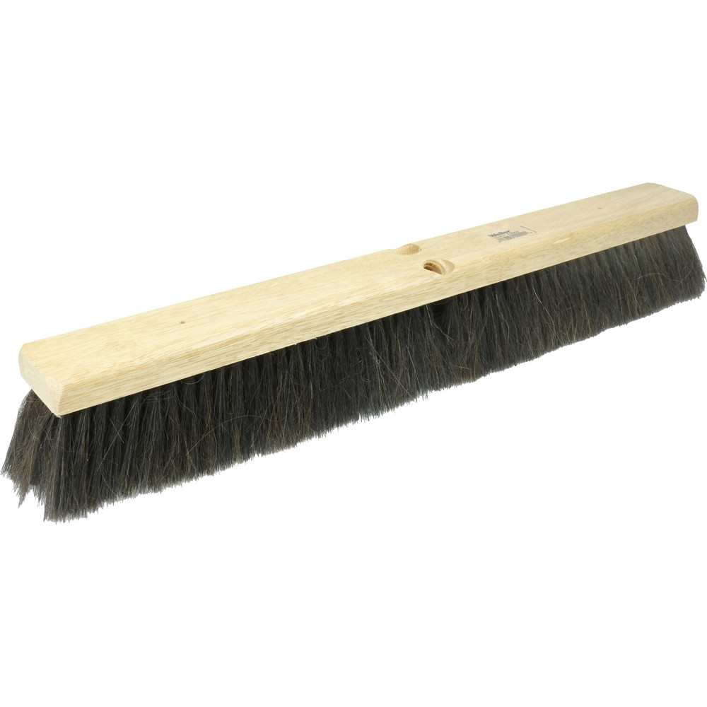 Weiler Push Broom: 18" Wide, Fine Sweep, Horsehair Bristles - 42001