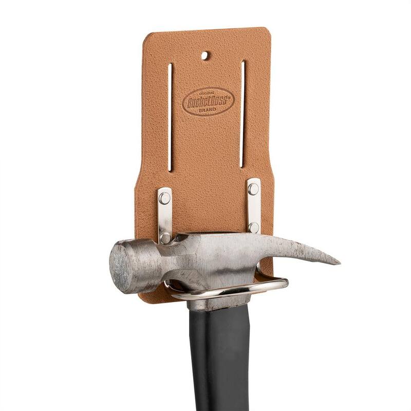 BUCKET BOSS Classic Series Saddle Leather Hammer Holder for Work Tool Belts - 55128