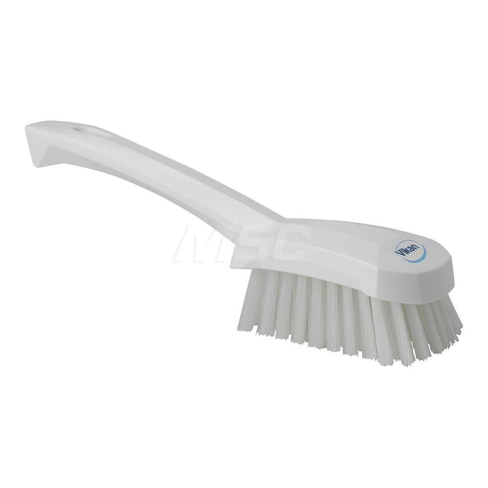 Vikan Washing Brush w/short Handle, 10.6", Stiff, White - 41925