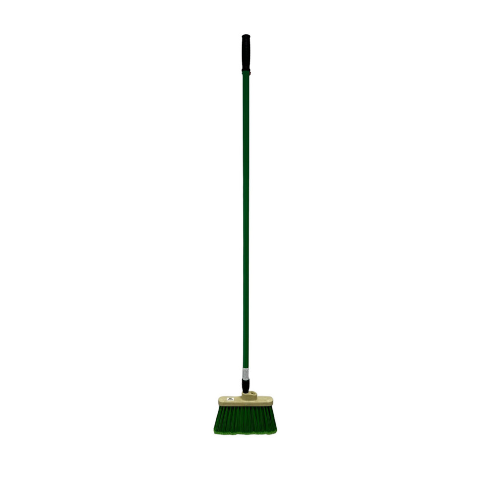 Osborn 12" Wide, Yellow Plastic Bristles, Plastic Handle, Angled Broom - 0005240100