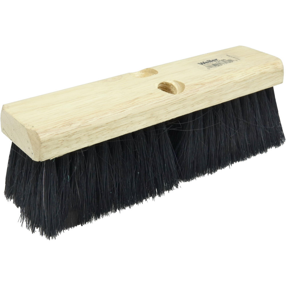 Weiler Push Broom: 10" Wide, Driveway Coater, Tampico Bristles - 73180