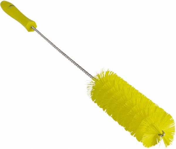 Vikan Tube Brush, 0.4", 19.7", Stiff, Yellow - 53756