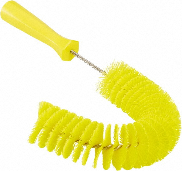 Vikan Tube Brush, 0.4", 19.7", Stiff, Yellow - 53756