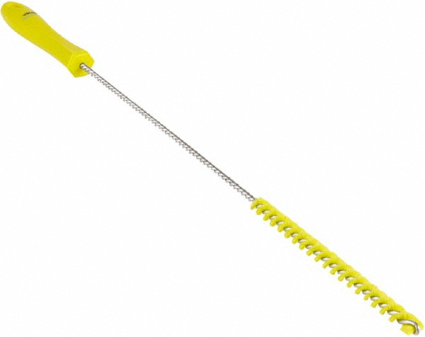 Vikan Tube Brush, 0.4", 19.7", Stiff, Yellow - 53756