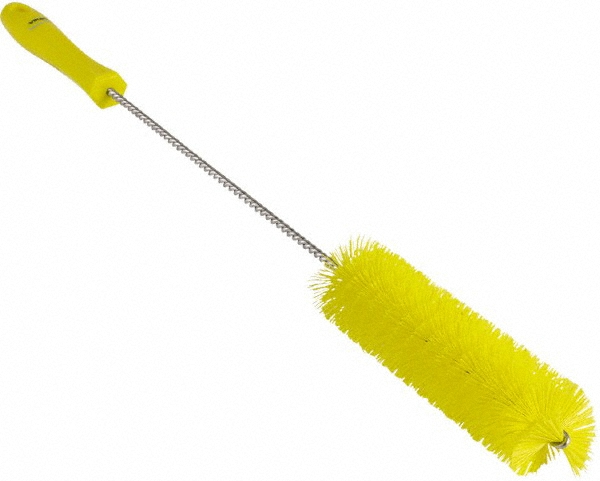 Vikan Tube Brush, 0.4", 19.7", Stiff, Yellow - 53756
