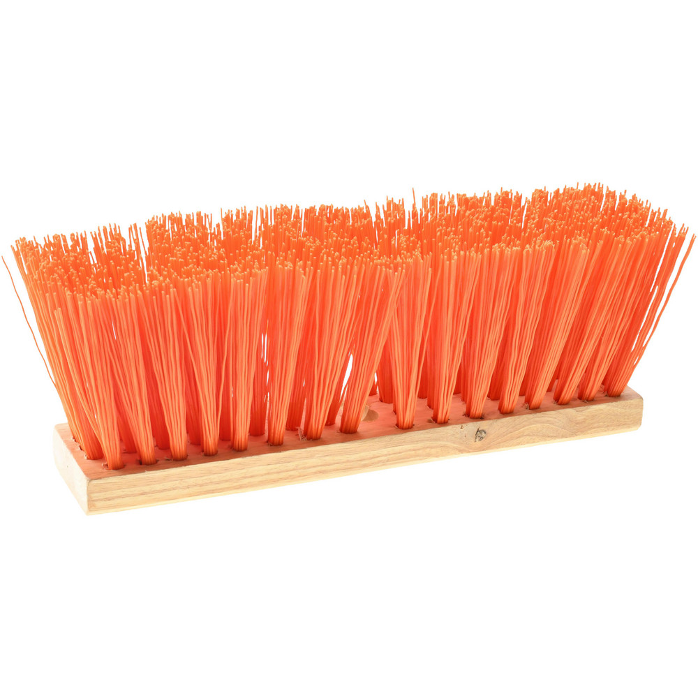 Weiler Push Broom: 16" Wide, Street Broom, Palmyra Bristles - 42099