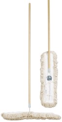 AbilityOne 3X22X52" NATRL COTTN DUSTMOP W/WOOD HNDL - 7920002050484