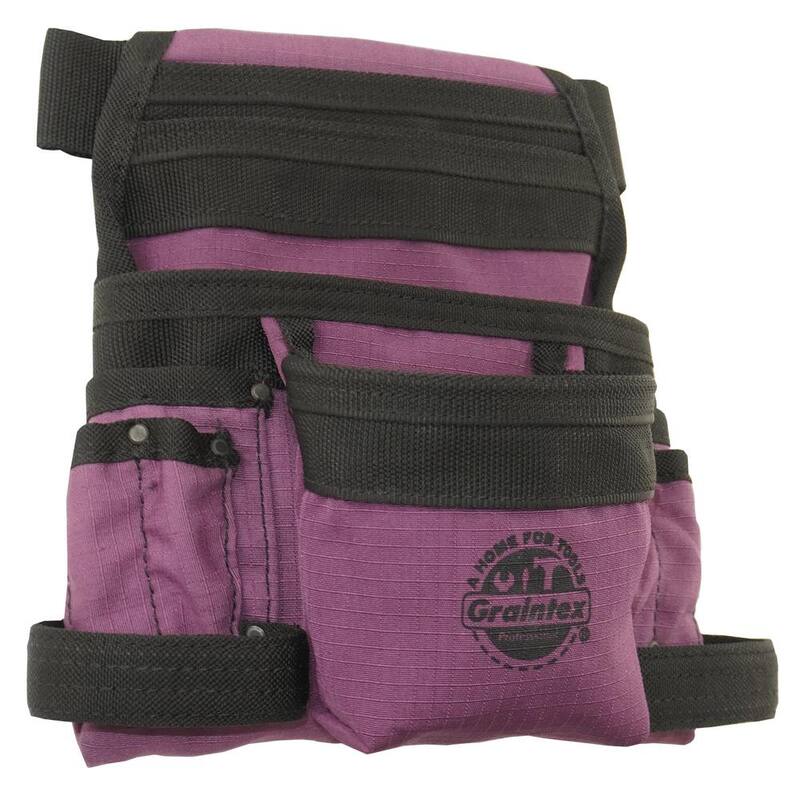 Graintex Purple Canvas 10-Pocket Finisher Tool Pouch with Belt - CS2438