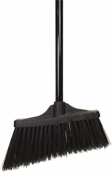 O-Cedar 12" Wide, Beige PET Bristles, 48" Wood Handle, Angled Broom - 6400-W