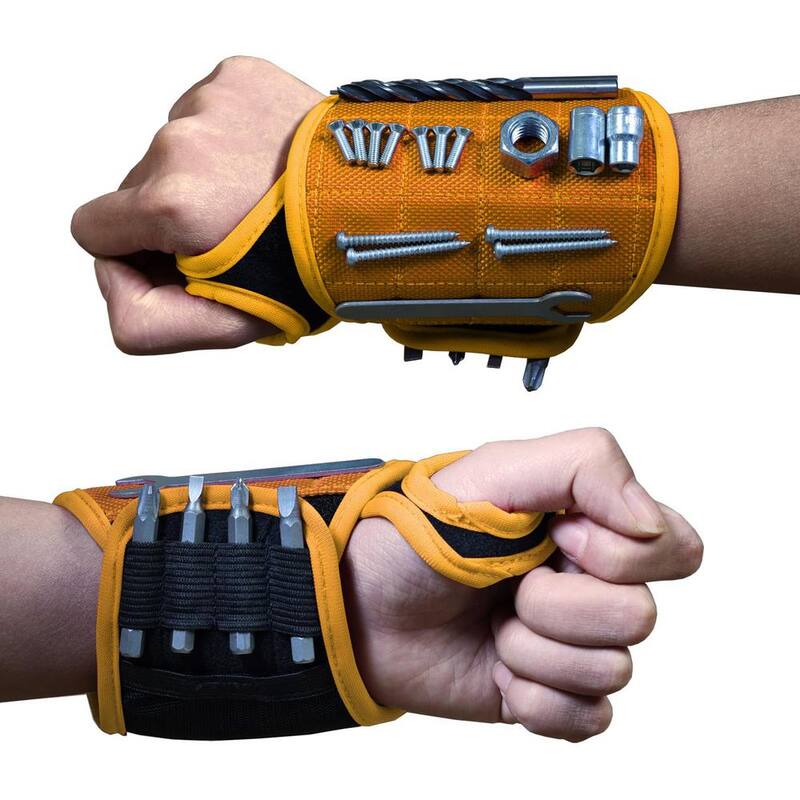 Big Red Magnetic Wristband - Ultimate 16-MagnetThumb Style Tool Holder for DIYers - ATRCX16R