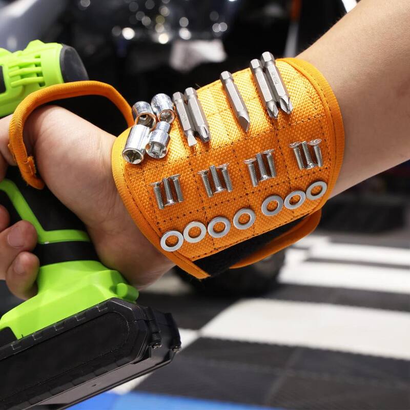 Big Red Magnetic Wristband - Ultimate 16-MagnetThumb Style Tool Holder for DIYers - ATRCX16R