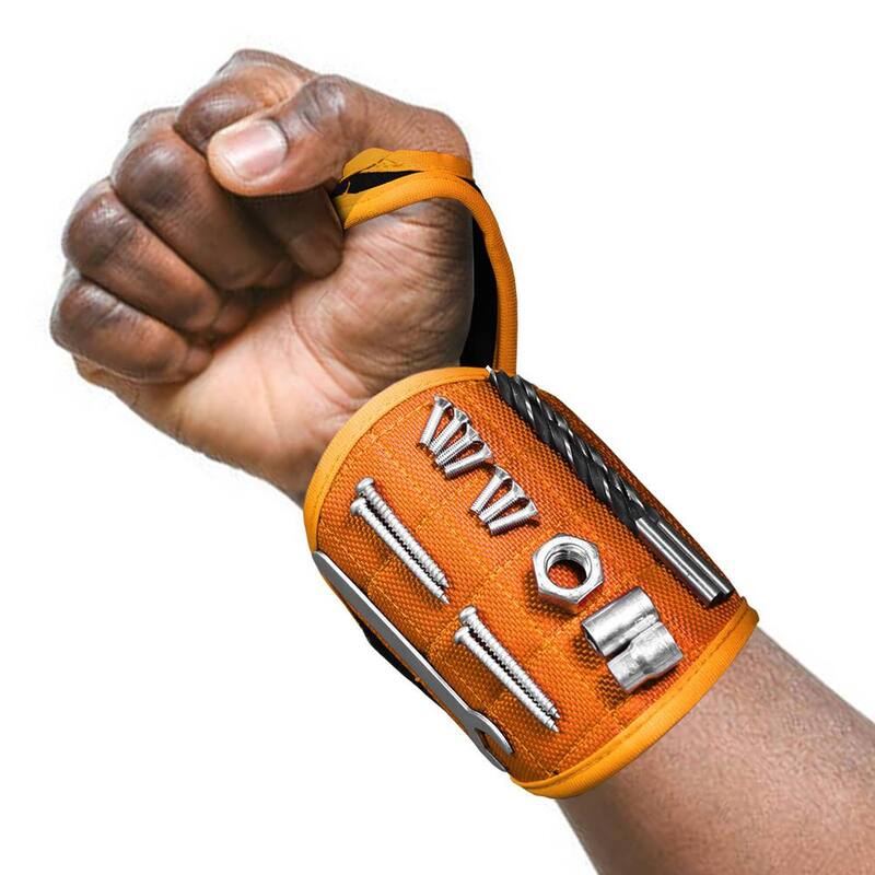 Big Red Magnetic Wristband - Ultimate 16-MagnetThumb Style Tool Holder for DIYers - ATRCX16R
