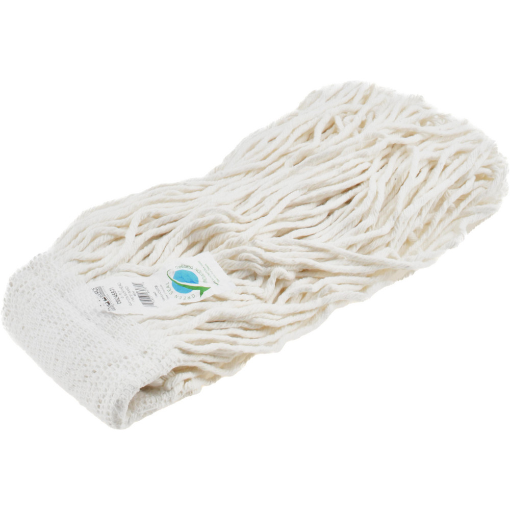 PRO-SOURCE Wet Mop Cut: Clamp Jaw, Small, White Mop, Cotton - 09246497