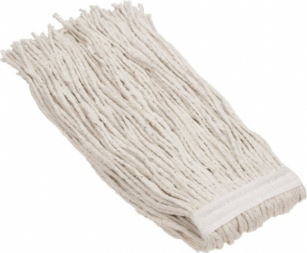 PRO-SOURCE Wet Mop Cut: Clamp Jaw, Small, White Mop, Cotton - 09246497
