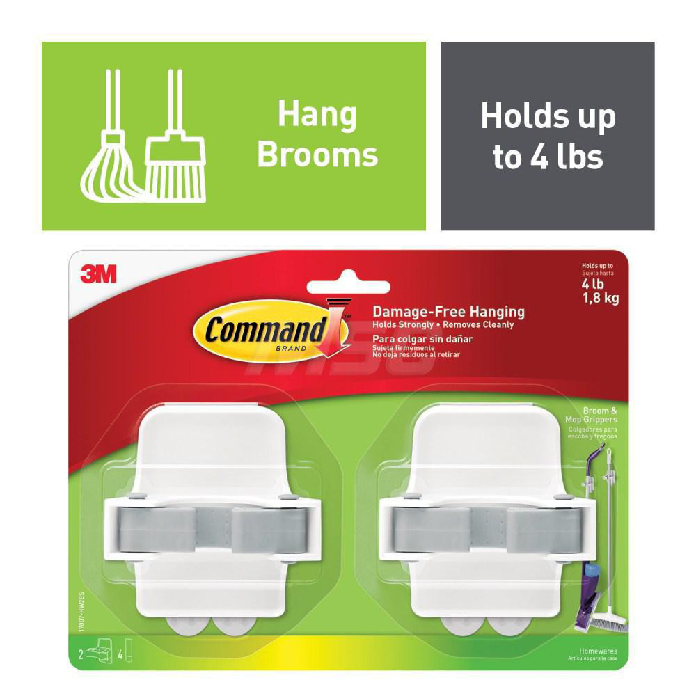 ASI-American Specialties, Inc. Mop & Broom Wall Hooks: Utility Shelf w/Holders, Stainless Steel, Satin - 1315-4
