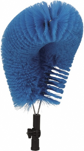 Vikan Pipe Exterior Brush, 20.9", Soft, Blue, For use with all Vikan standard and telescopic handles - 53713