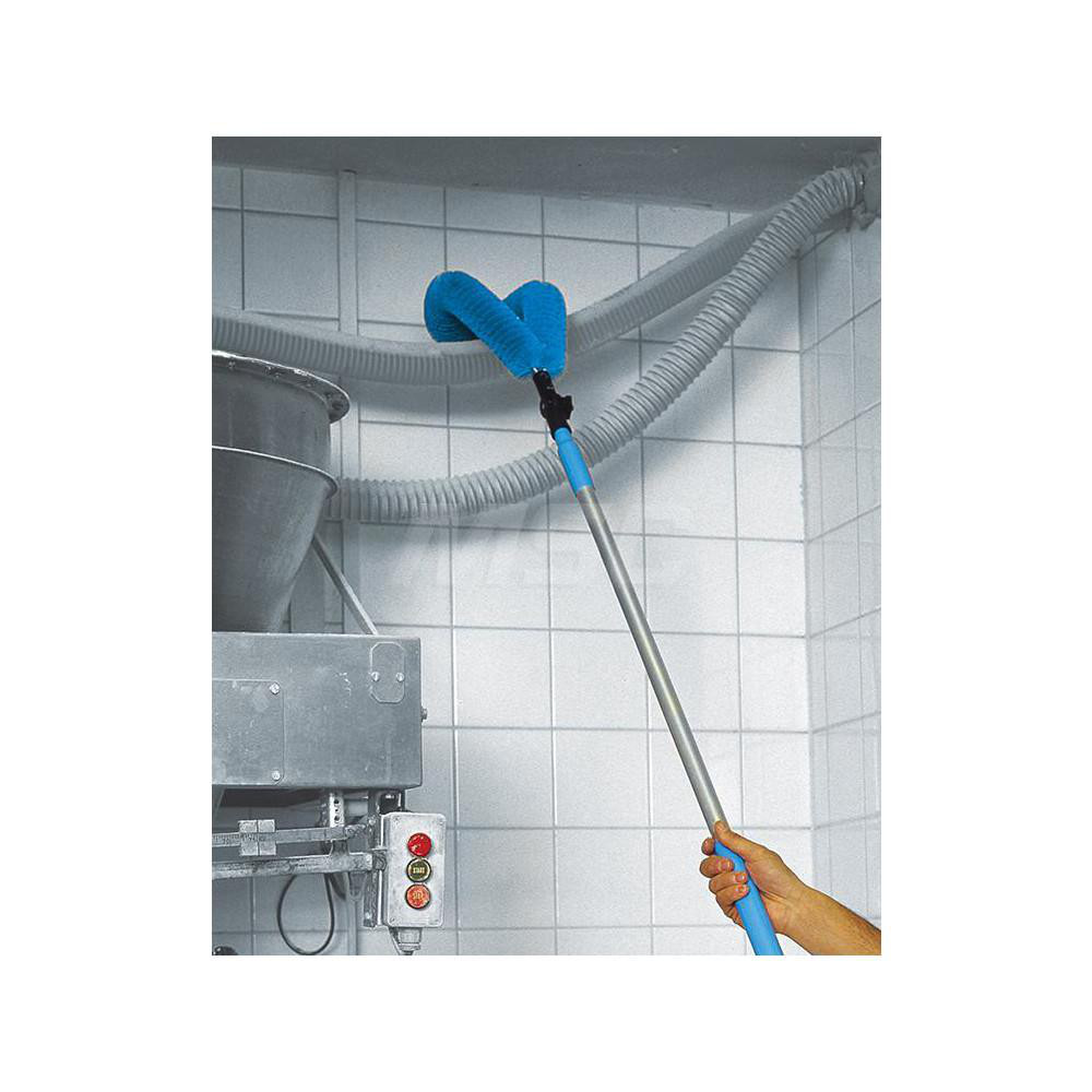 Vikan Pipe Exterior Brush, 20.9", Soft, Blue, For use with all Vikan standard and telescopic handles - 53713