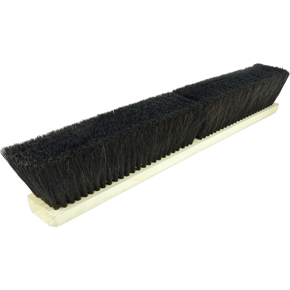 Weiler Push Broom: 36" Wide, Medium Broom, Tampico & Horsehair Bristles - 42049
