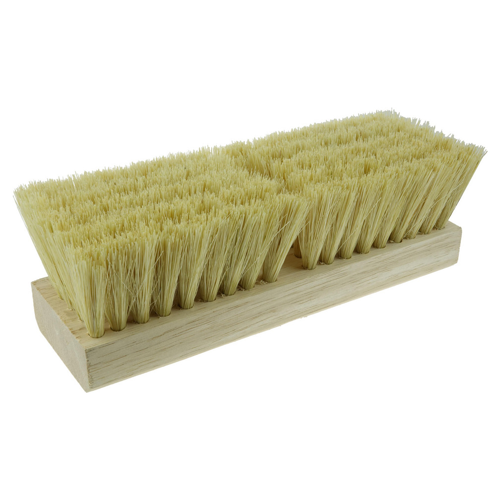 Weiler Scrub & Scouring Brushes: Brush Type: Deck Scrub Brush; Bristle Material: Tampico; Block Material: Wood; Brush Length: 9 in - 44429