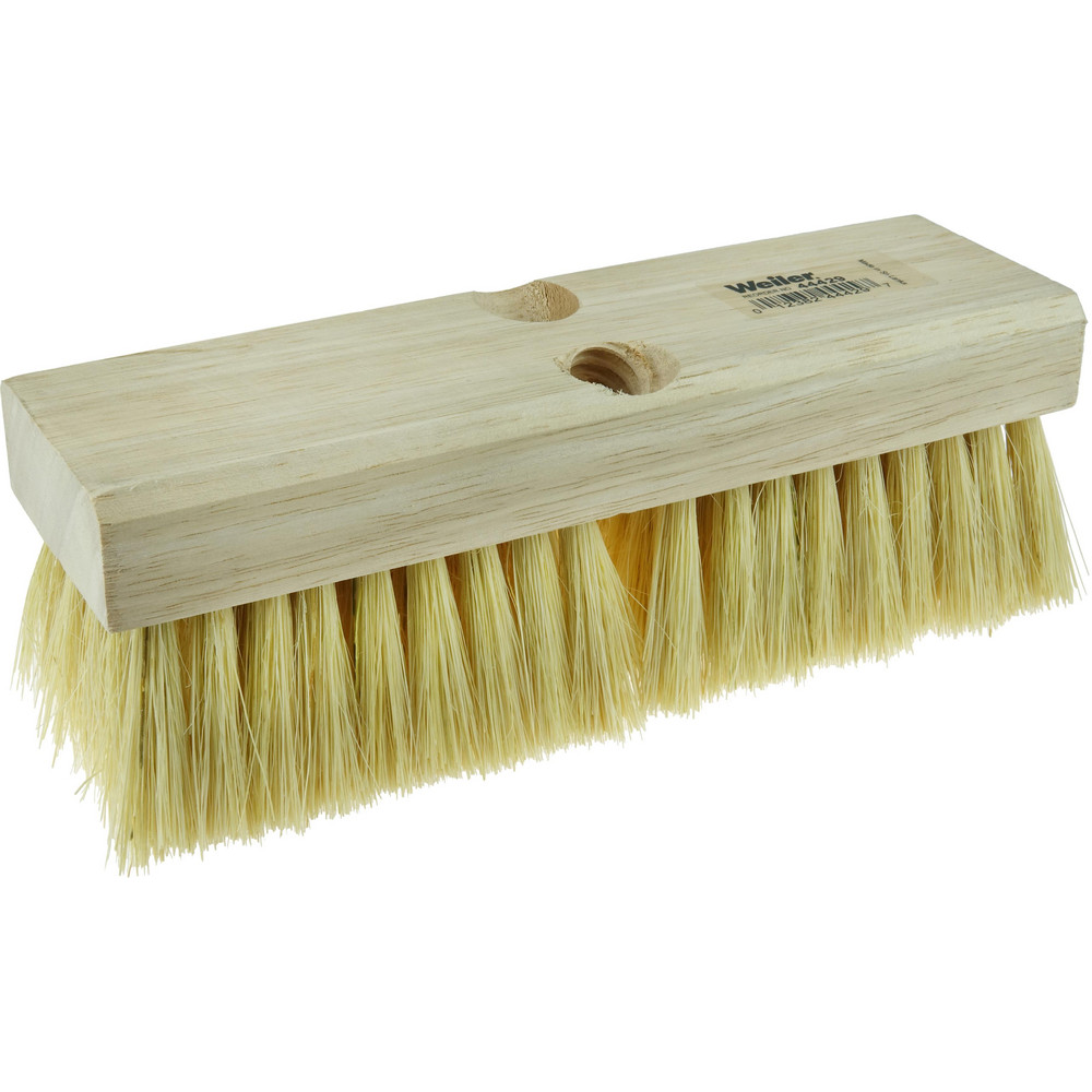 Weiler Scrub & Scouring Brushes: Brush Type: Deck Scrub Brush; Bristle Material: Tampico; Block Material: Wood; Brush Length: 9 in - 44429