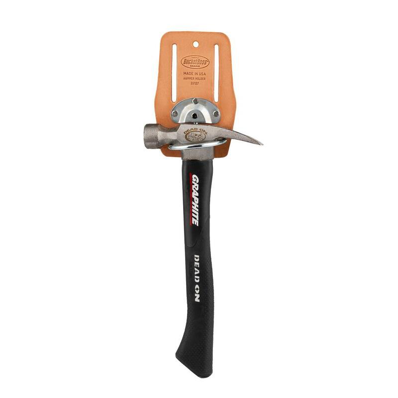 BUCKET BOSS Saddle Leather Swinging Hammer Holder for Work Tool Belts - 55127