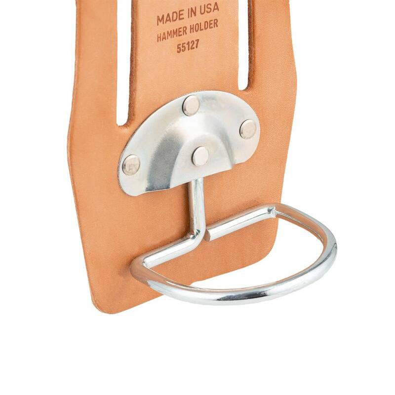 BUCKET BOSS Saddle Leather Swinging Hammer Holder for Work Tool Belts - 55127