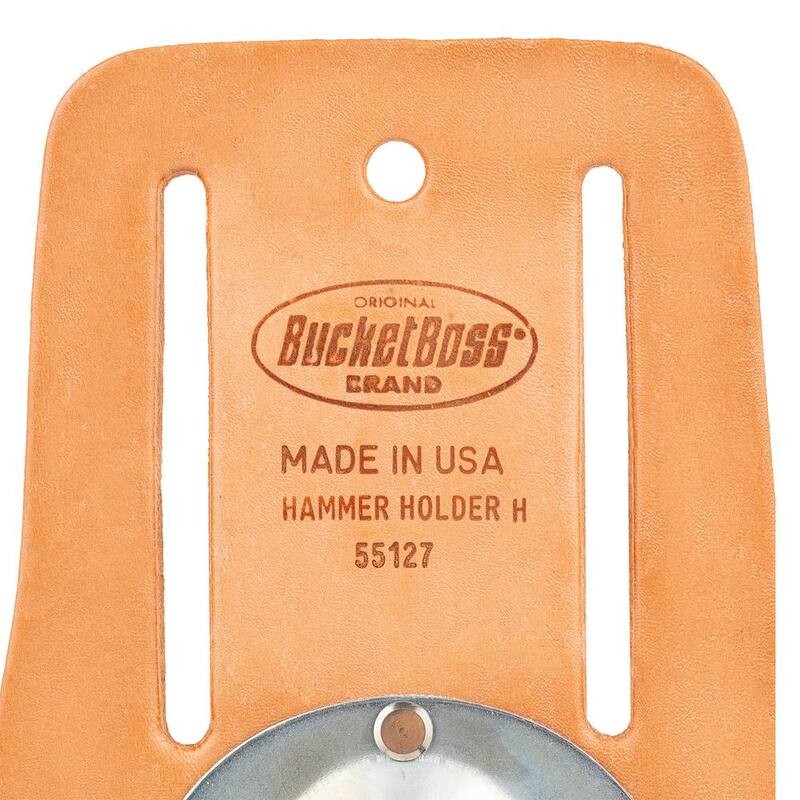 BUCKET BOSS Saddle Leather Swinging Hammer Holder for Work Tool Belts - 55127